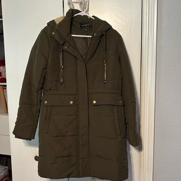 Lucky Brand | Puffer Parka Quilted Hooded Faux Fur | Army Green | size medium - Picture 1 of 4